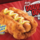 Illustration for article titled KFC's Double Down hot dog is a sausage wrapped in a fried chicken bun